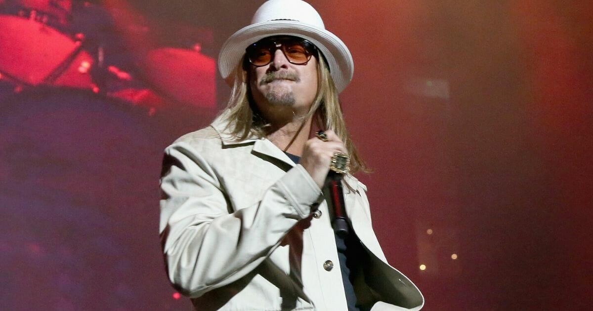 Entertainer Kid Rock performs in a May concert at AT&T Stadium in Arlington, Texas.