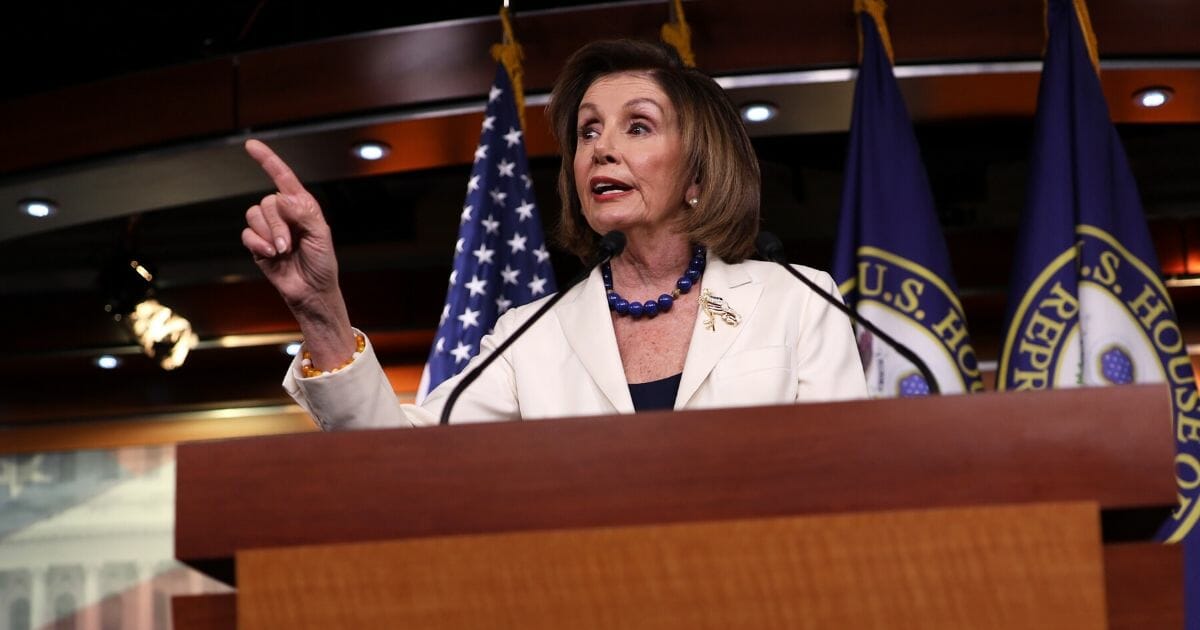 House Speaker Nancy Pelosi appears to be in full hectoring mode Thursday during a Capitol Hill news conference.