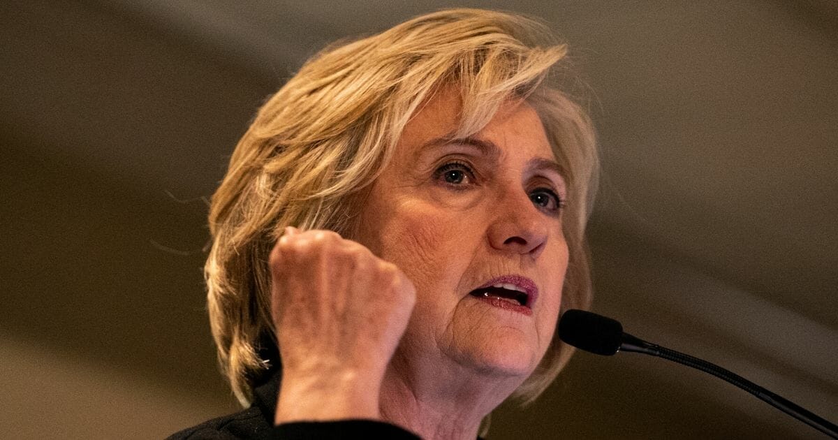 Former Secretary of State Hillary Clinton speaks at the Jewish Labor Committee's Annual Human Rights Awards Dinner on Dec. 9, 2019 in New York City.