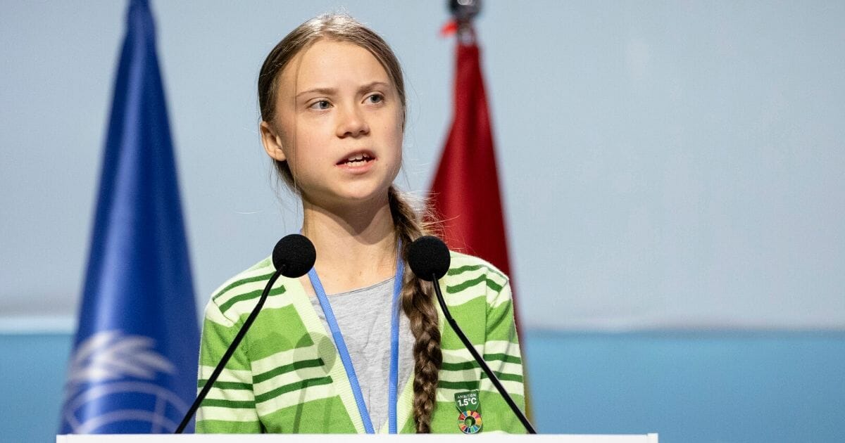 Swedish climate activist Greta Thunberg speaks Wednesday at the COP 25 Climate Conference in Madrid, Spain.