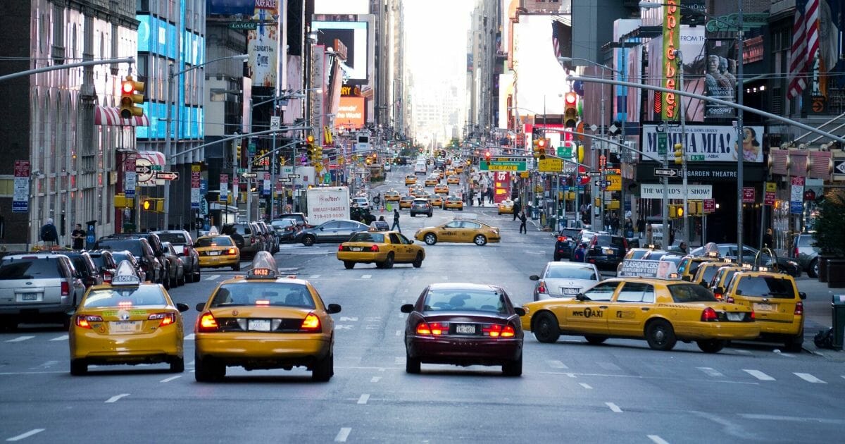 Street traffic in New York City is pictued in a file photo.