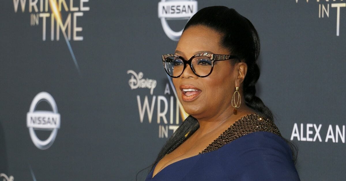Oprah Winfrey is pictured at the Los Angeles premiere of "A Wrinkle In Time" held at the El Capitan Theater in Hollywood in February 2018.