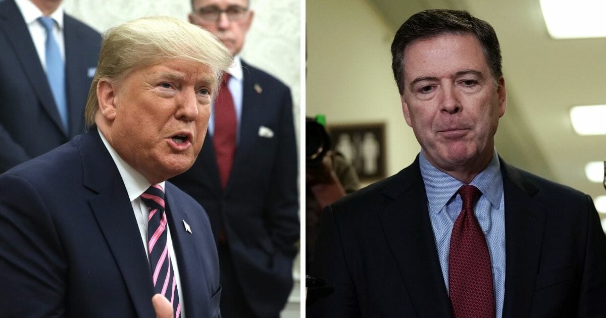 President Donald Trump, left, and former FBI Director James Comey, right.