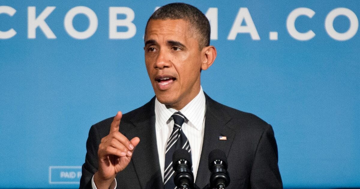 Then-President Barack Obama speaks at a September 2012 fundraiser at the Capital Hilton Hotel in Washington.