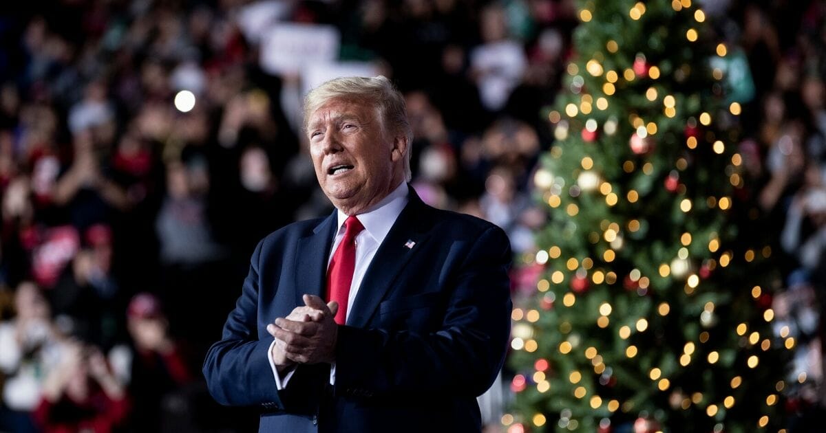 President Donald Trump speaks during a Keep America Great Rally at Kellogg Arena on Dec. 18, 2019, in Battle Creek, Michigan.