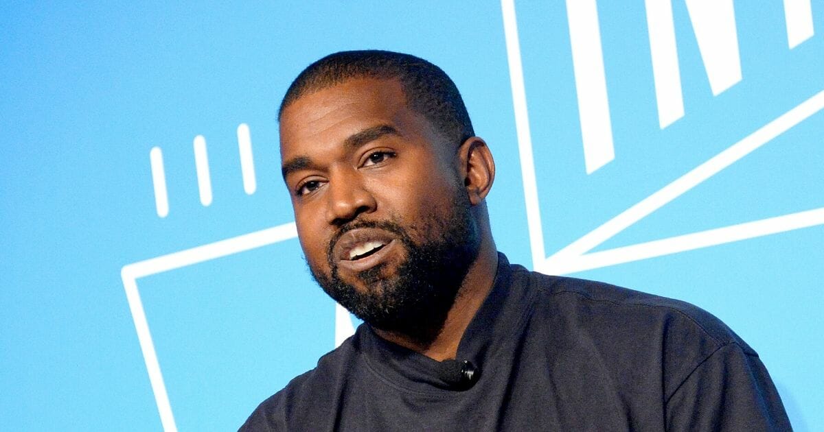 Kanye West speaks onstage at "Kanye West and Steven Smith in Conversation with Mark Wilson" on Nov. 7, 2019, in New York City.