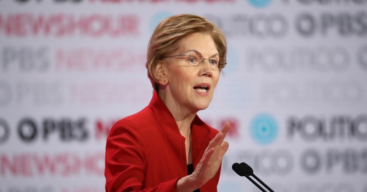 Massachusetts Sen. Elizabeth Warren speaks during the Democratic presidential primary debate at Loyola Marymount University on Dec. 19, 2019 in Los Angeles.