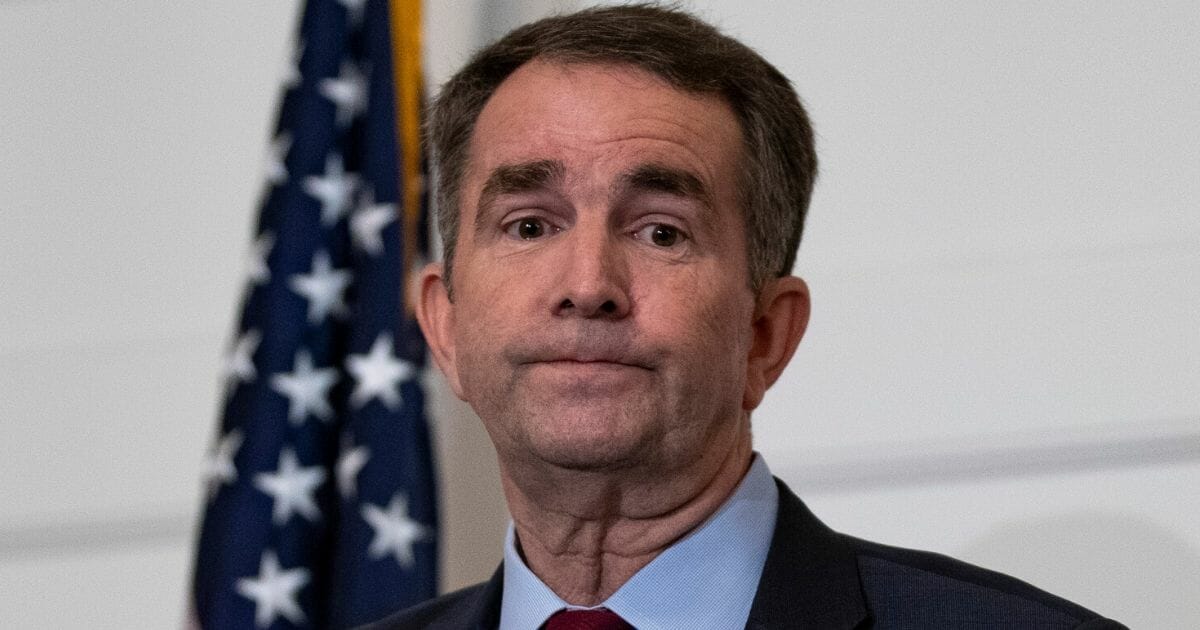 Democratic Virginia Gov. Ralph Northam speaks during a news conference at the Governor's Mansion in Richmond on Feb. 2, 2019.