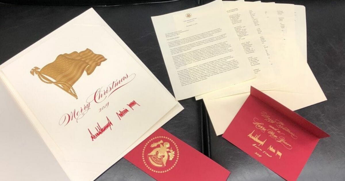 The White Houe is trolling senators with a Christmas card and a copy of the letter Preident Trumo sent to House Speaker NAncy Pelosi.