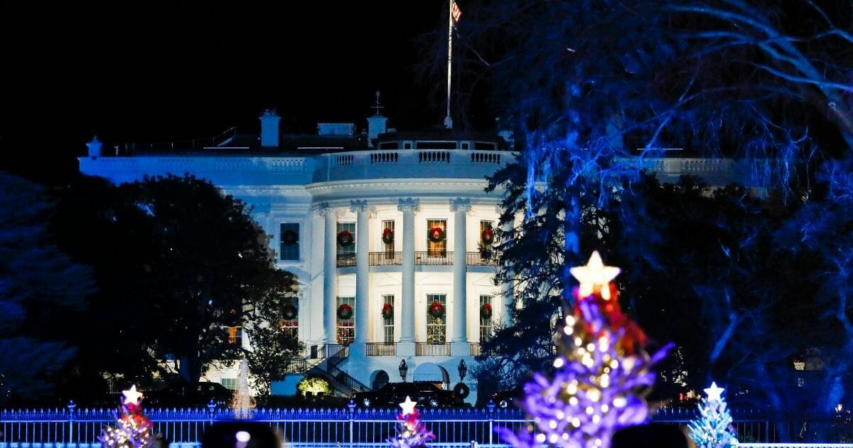 The White House during the 97th Annual National Christmas Tree Lighting Ceremony in President's Park on Dec. 5, 2019, in Washington, D.C.
