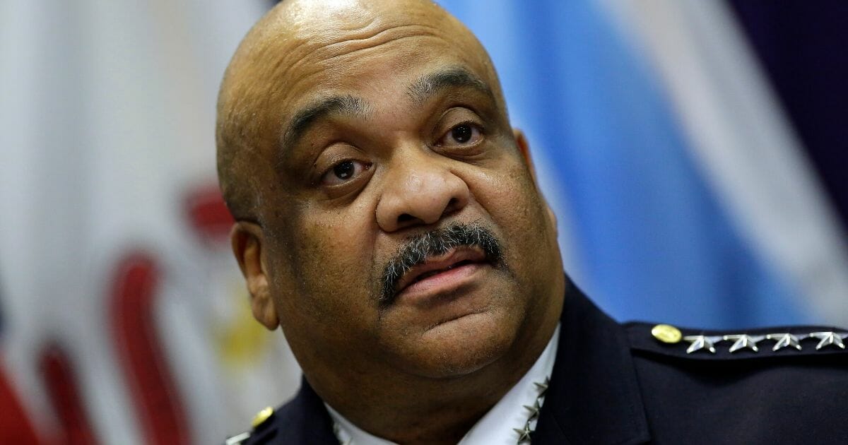 Chicago Police Department Superintendent Eddie Johnson announces his retirement during a news conference at the Chicago Police Department's headquarters Nov. 7, 2019 in Chicago, Illinois.