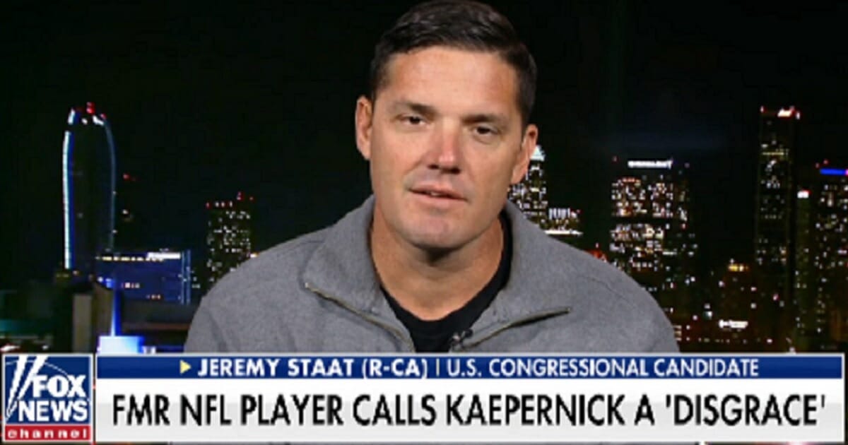 Former NFL player and Marine veteran Jeremy Staat appears Monday on Fox News.