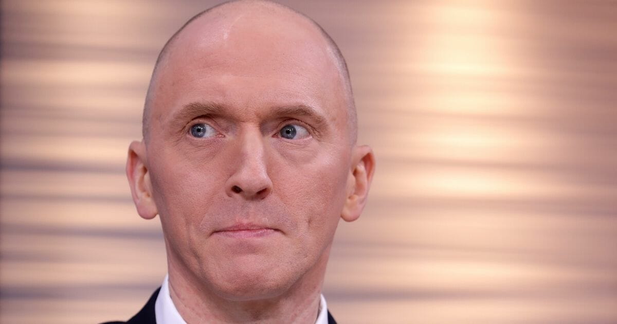 Carter Page participates in a discussion hosted by Judicial Watch at the One America News studios on Capitol Hill on May 29, 2019, in Washington, D.C.