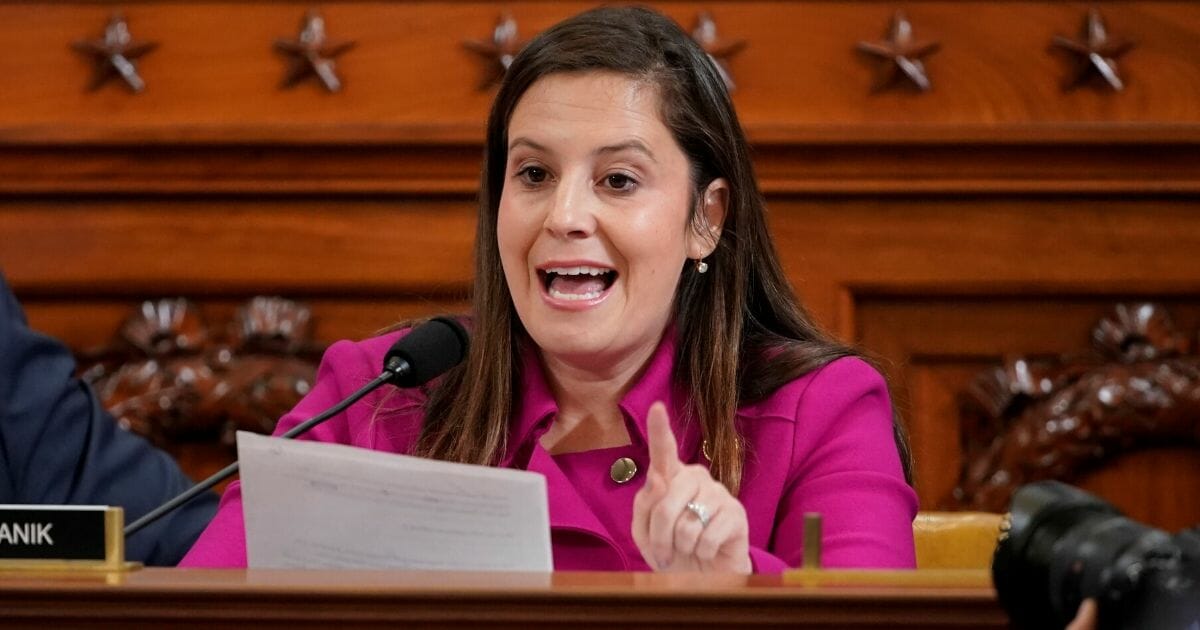 Rep. Elise Stefanik (R-New York) questions former U.S. Ambassador to Ukraine Marie Yovanovitch as she testifies before the House Intelligence Committee in the Longworth House Office Building on Capitol Hill on Nov. 15, 2019, in Washington, D.C.