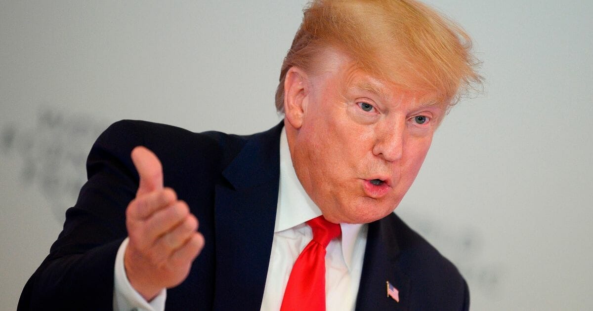 President Donald Trump speaks during the Global Chief Executive Officers dinner at the World Economic Forum in Davos, Switzerland, on Jan. 21, 2020.