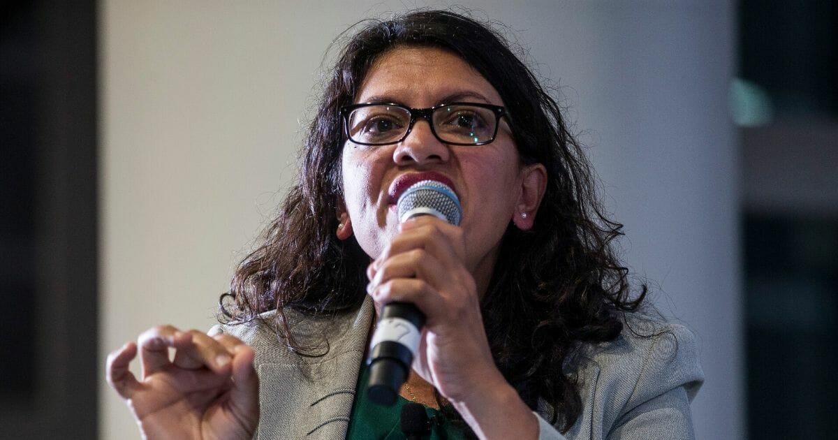 Democratic Rep. Rashida Tlaib of Michigan speaks during a town hall hosted by the NAACP on Sept. 11, 2019, in Washington.