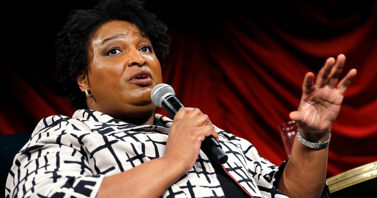 Stacey Abrams speaks during the Invest in Brooklyn dinner at the Weylin in Brooklyn, New York, on Oct. 18, 2019.