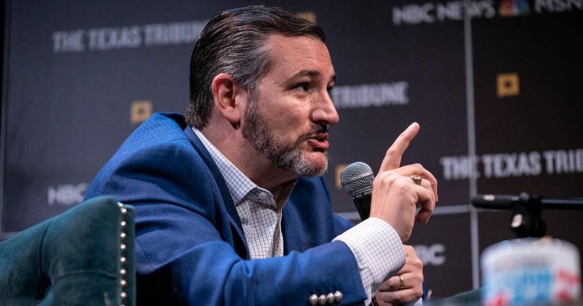 Republican Sen. Ted Cruz of Texas answers a question from MSNBC's Chris Hayes during a panel at The Texas Tribune Festival on Sept. 28, 2019, in Austin, Texas.