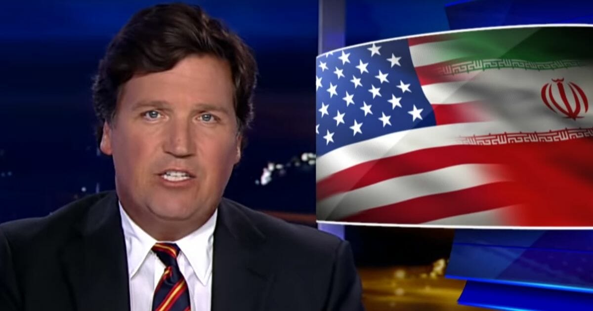 Fox News host Tucker Carlson talks about the U.S. conflict with Iran on "Tucker Carlson Tonight."