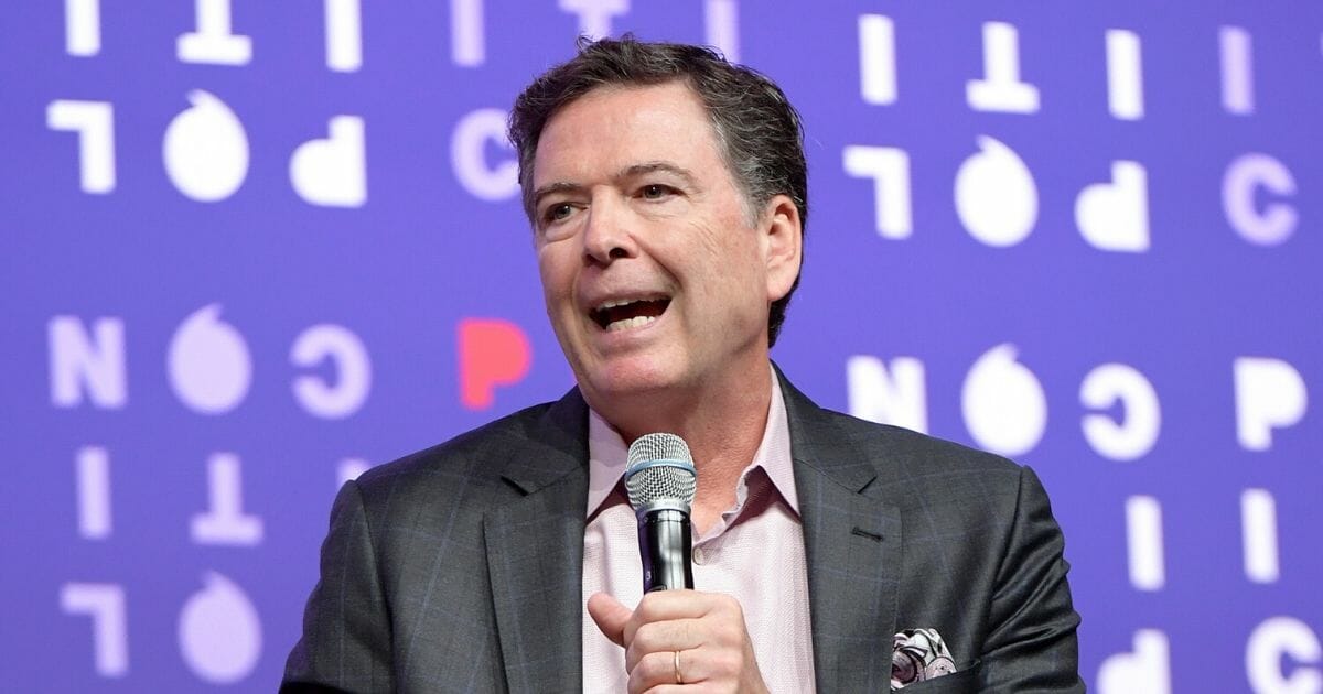 Former FBI Director James Comey speaks onstage during the 2019 Politicon at Music City Center on Oct. 26, 2019, in Nashville, Tennessee.