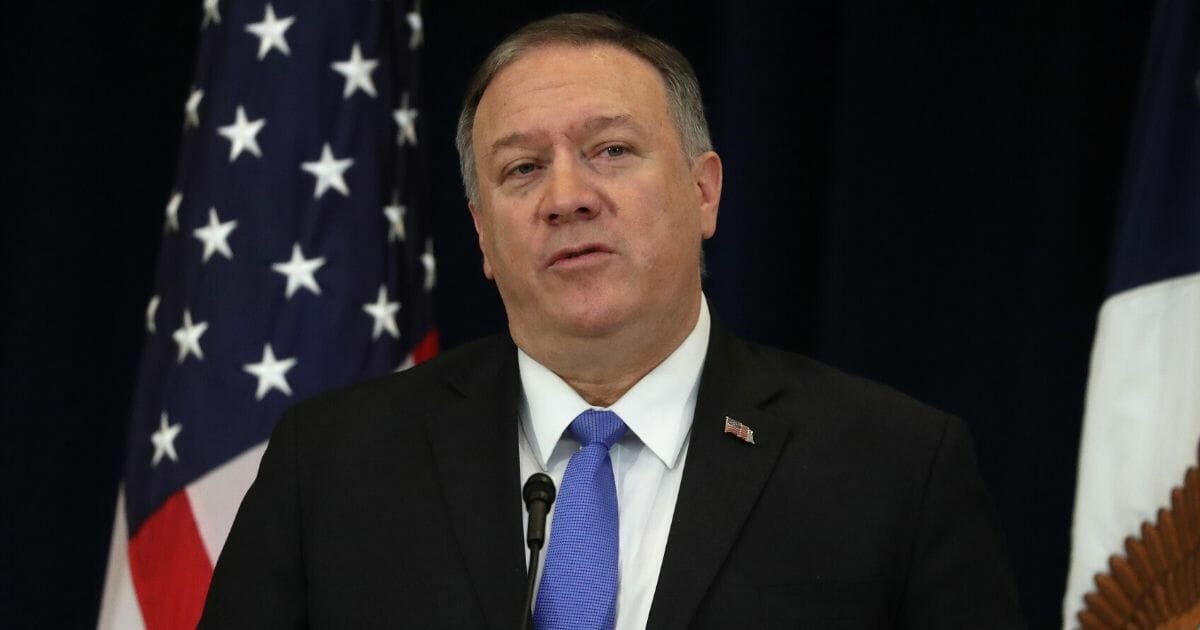 Secretary of State Mike Pompeo fields questions during a State Department news conference on Dec. 19.