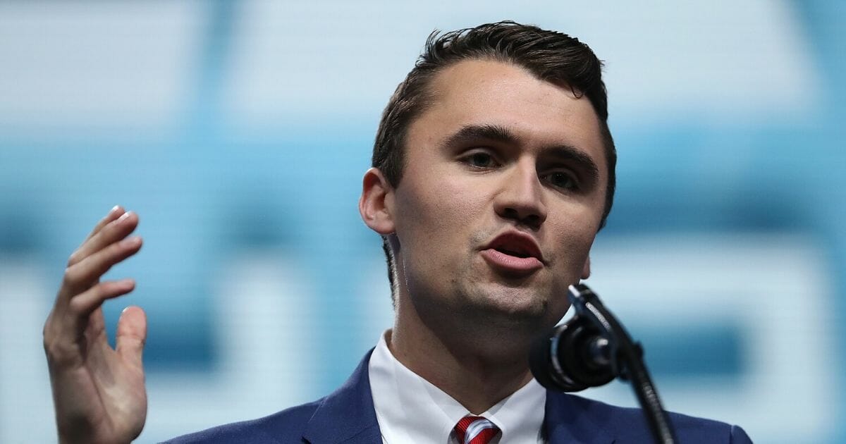 Charlie Kirk, the founder and executive director of Turning Point USA, speaks at the NRA-ILA Leadership Forum during the NRA Annual Meeting & Exhibits at the Kay Bailey Hutchison Convention Center on May 4, 2018, in Dallas.