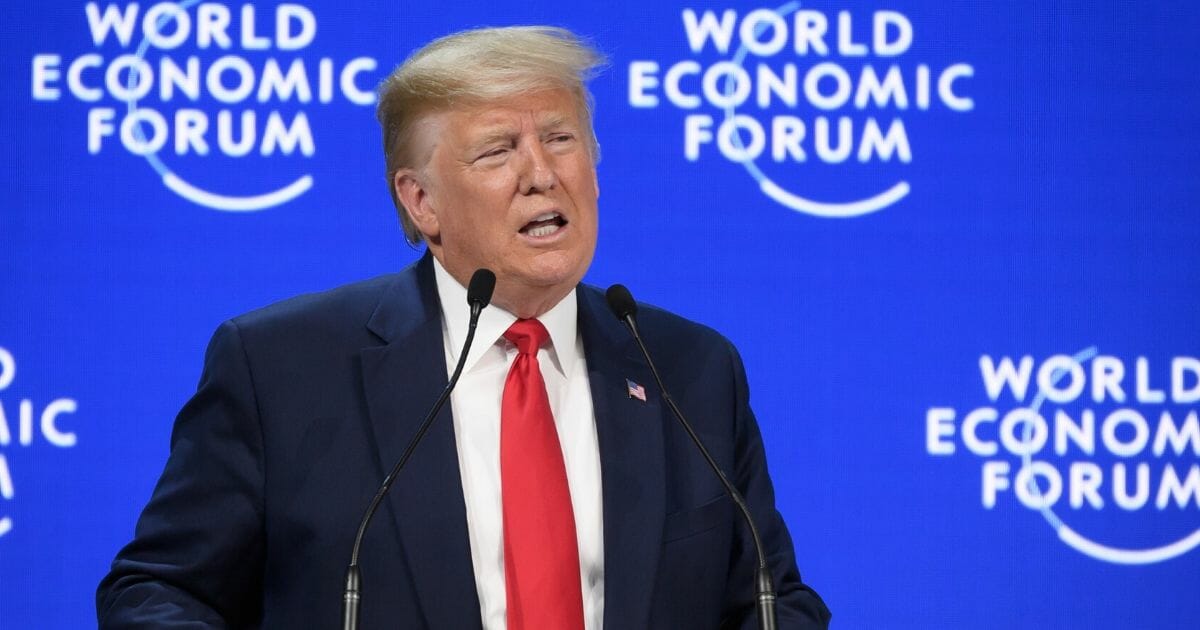 President Donald Trump speaks last week at the World Economic Forum in Davos, Switzerland.