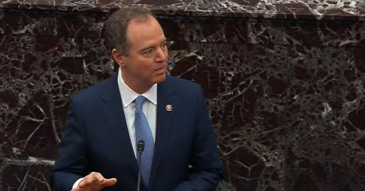 Rep. Adam Schiff, chief manager of the House impeachment effort against President Donald Trump, speaks in the Senate on Friday, the final day of the Democratic case.
