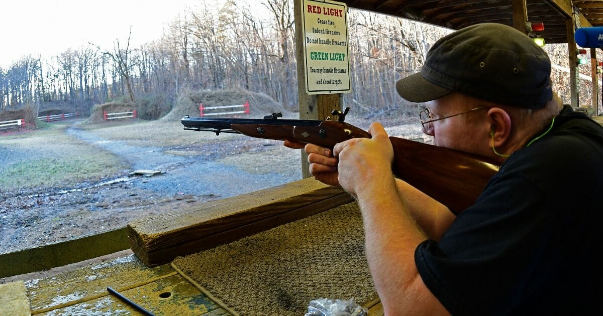 Gerry Lee practices at the Clark Brothers Gun Shop and Shooting Range in Warrenton, Virginia, on Jan. 16, 2020.