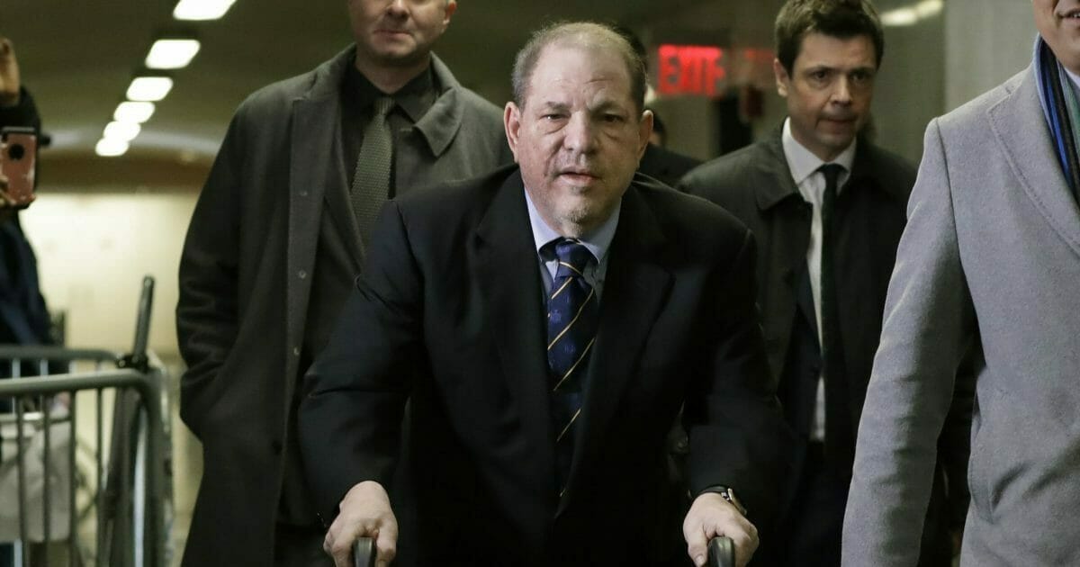 Harvey Weinstein arrives for his trial