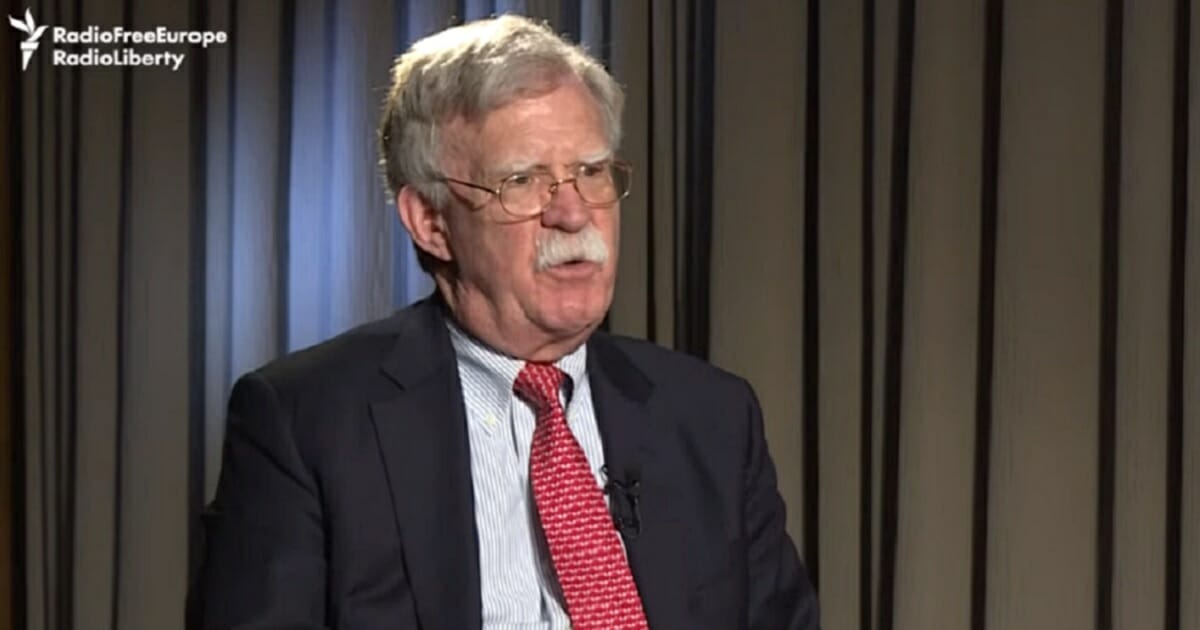 Then-National Security Advisor John Bolton is interviewed in August by Radio Free Europe/Radio Liberty.