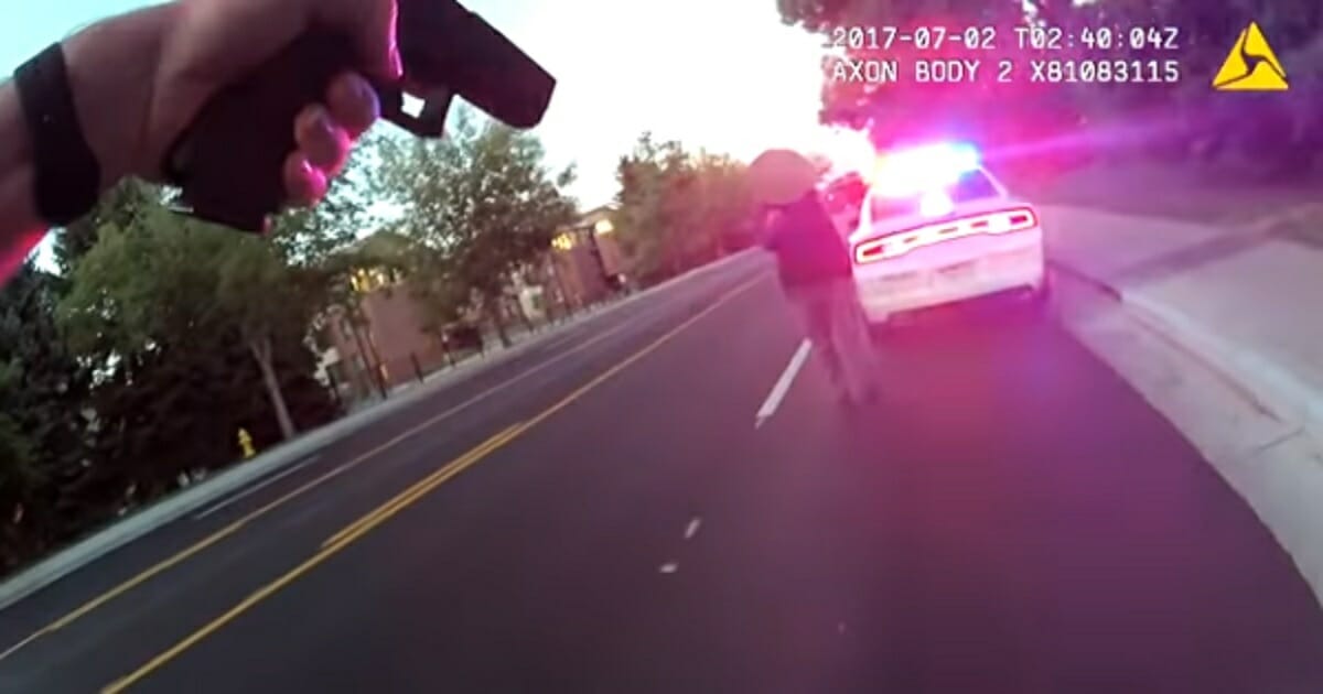 A police officer's dashcam video shows a knife-wielding man approaching the officer before being fatally shot in 2017 in Fort Collins Colorado.