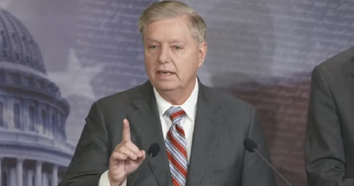 Sen. Lindsey Graham speaks at a news conference Wednesday in the Capitol.