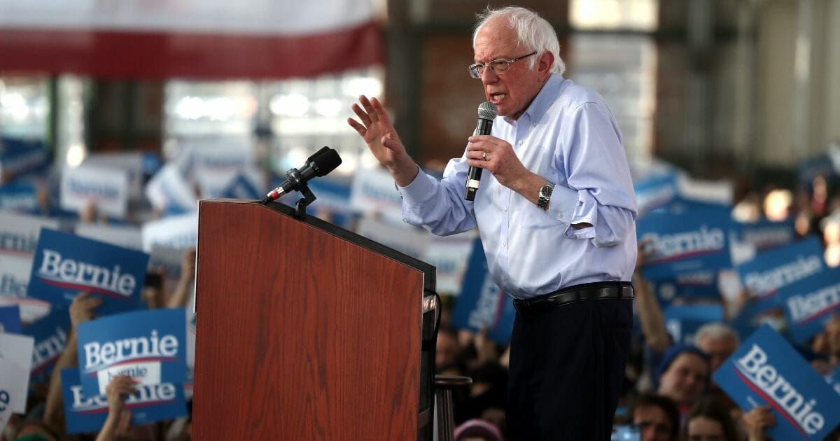 Democratic presidential candidate Sen. Bernie Sanders (I-Vermont) speaks during a campaign event on Feb. 17, 2020, in Richmond, California.