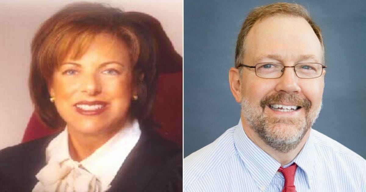 U.S. District Court Judge Susan Dlott, left, ruled against professor Nicholas Meriwether, right.