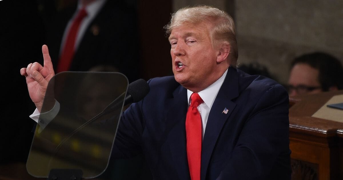 President Donald Trump delivers the State of the Union address at the U.S. Capitol in Washington on Feb. 4, 2020.