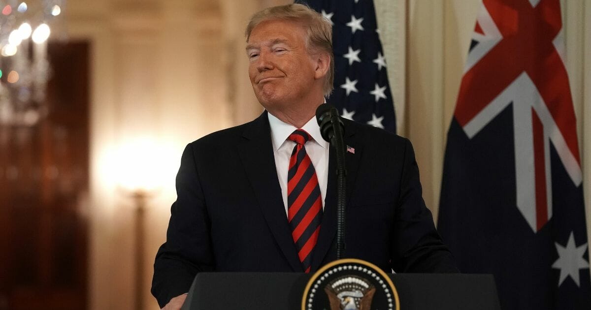 President Donald Trump participates in a joint news conference with Australian Prime Minister Scott Morrison in the East Room of the White House on Sept. 20, 2019 in Washington, D.C.