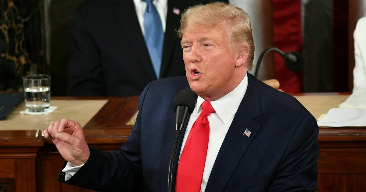 President Donald Trump delivers his State of the Union address at the U.S. Capitol in Washington on Feb. 4, 2020