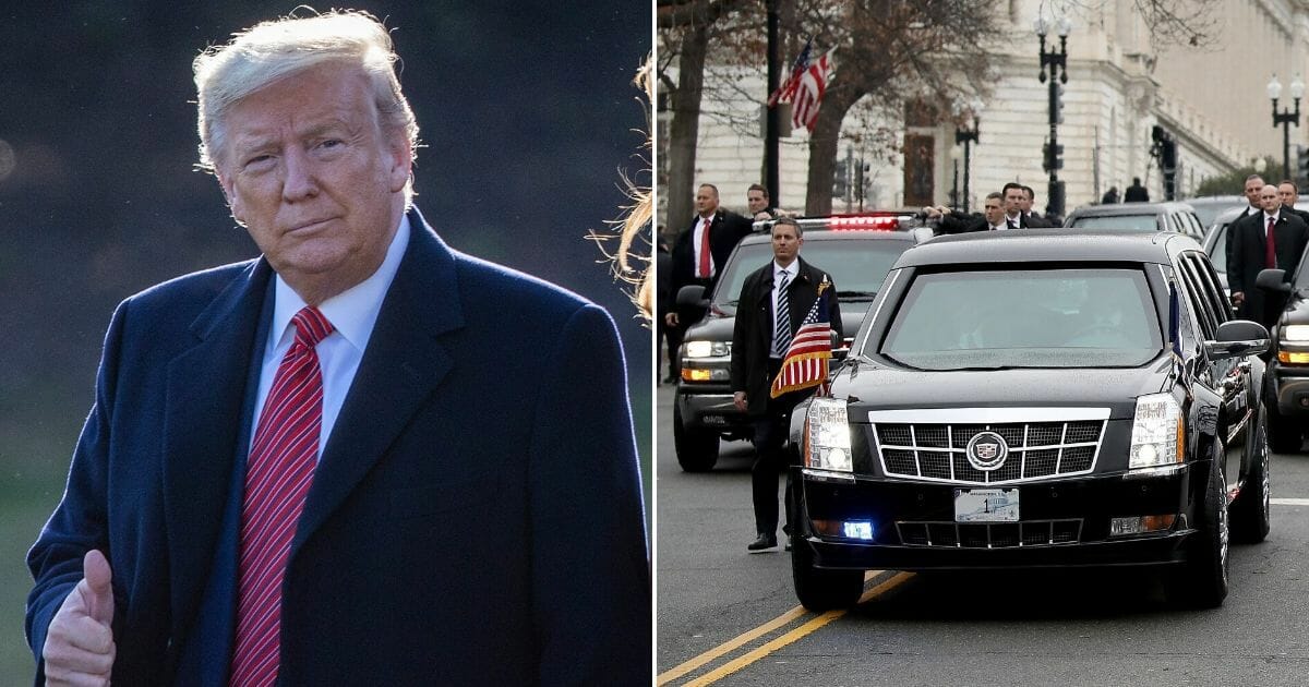 Donald Trump presidential limo