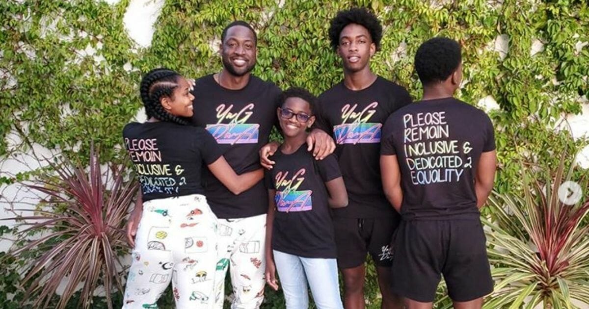 A grade school-aged child is reportedly heading up the family unit in the household of retired NBA legend Dwyane Wade.