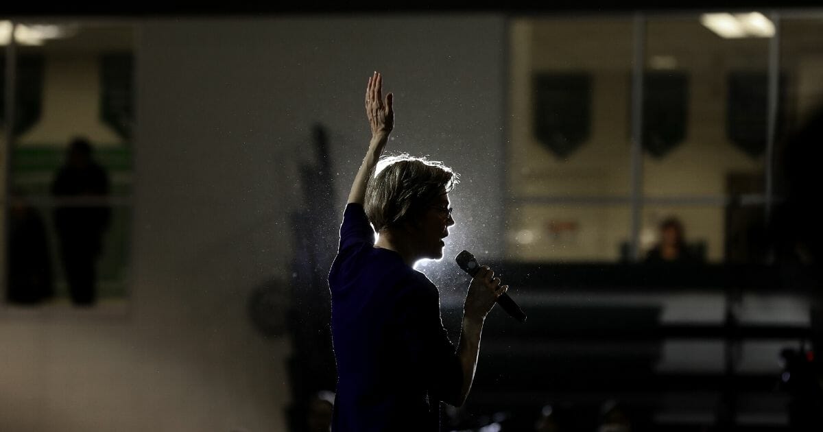 Democratic presidential candidate Sen. Elizabeth Warren speaks during a campaign rally