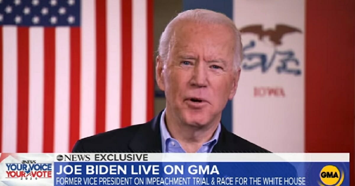 Former Vice President Joe Biden appears Friday on ABC's "Good Morning America."