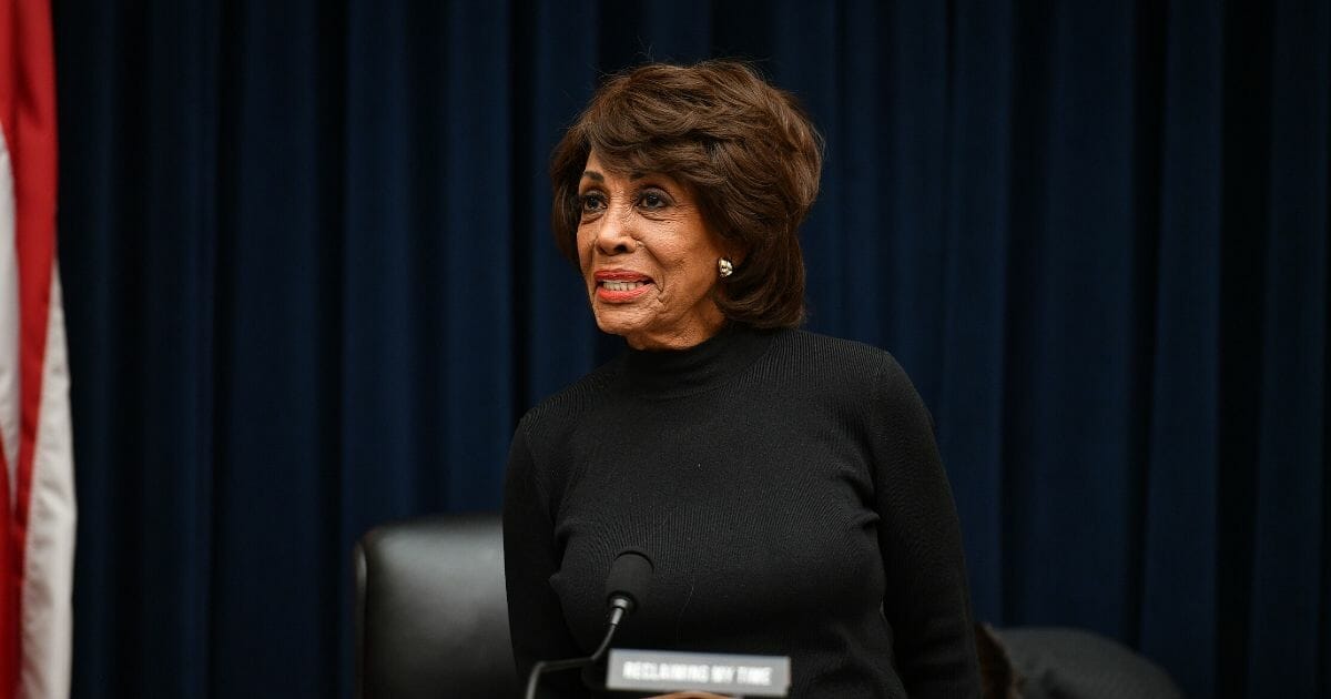Rep.Maxine Waters (D-California) arrives before Facebook Chairman and CEO Mark Zuckerberg testifies before the House Financial Services Committee in the Rayburn House Office Building in Washington, D.C. on Oct. 23, 2019.