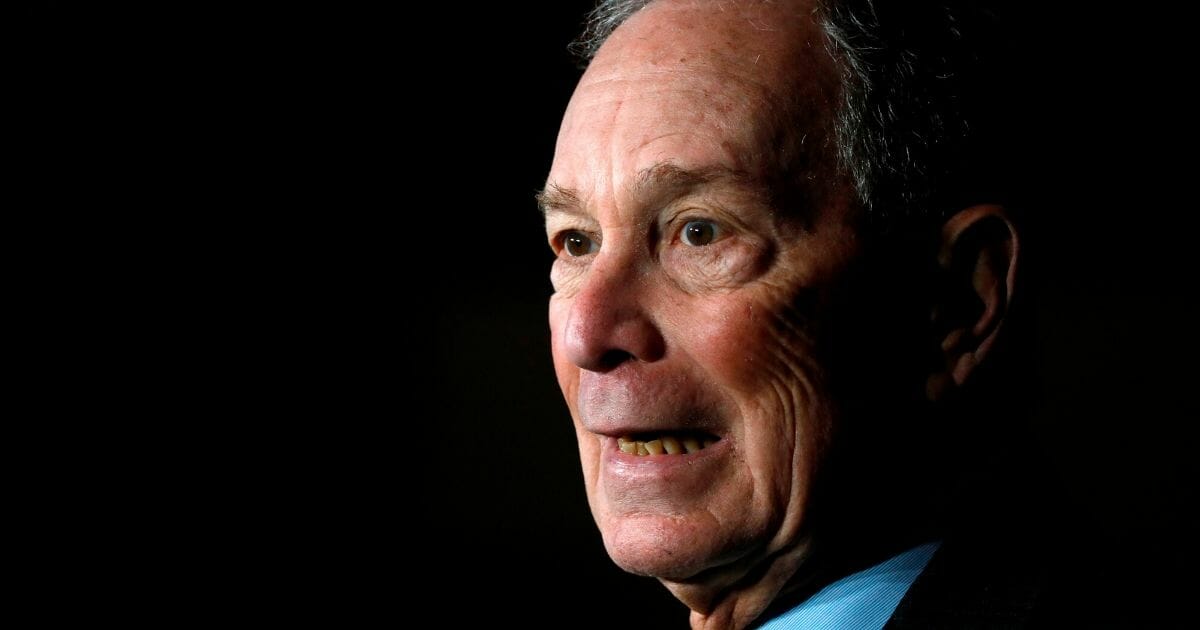 Democratic presidential candidate and former New York Mayor Michael Bloomberg speaks during a campaign stop at Eastern Market in Detroit on Feb. 4, 2020.