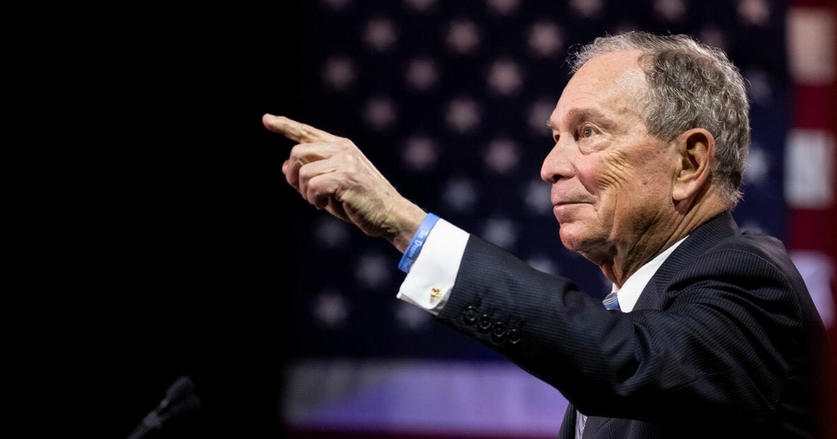 Democratic presidential candidate former New York City Mayor Mike Bloomberg delivers remarks during a campaign rally on Feb. 12, 2020, in Nashville, Tennessee.