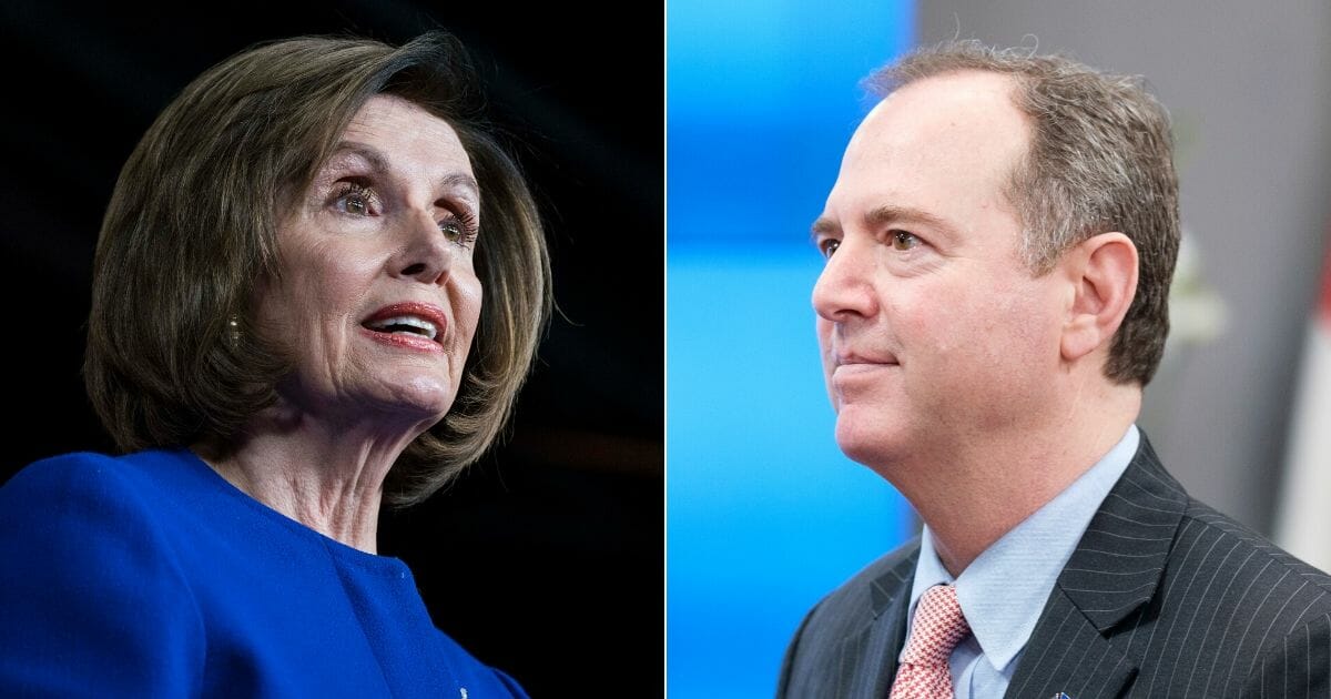 House Speaker Nancy Pelosi, left, and House Intelligence Committee Chairman Rep. Adam Schiff successfully impeached President Donald Trump, but failed to remove him from office.