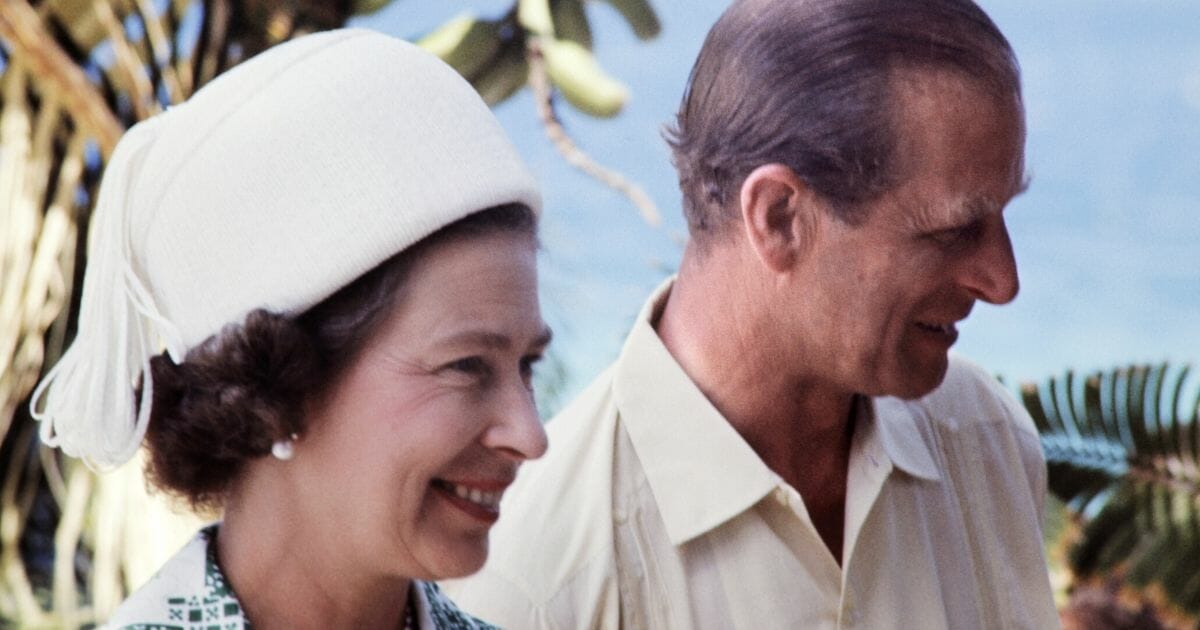 Britain's Queen Elizabeth II and her husband, Prince Philip, Duke of Edinburgh, visit the New Hebrides Condominium, now Vanuatu, in February 1974.
