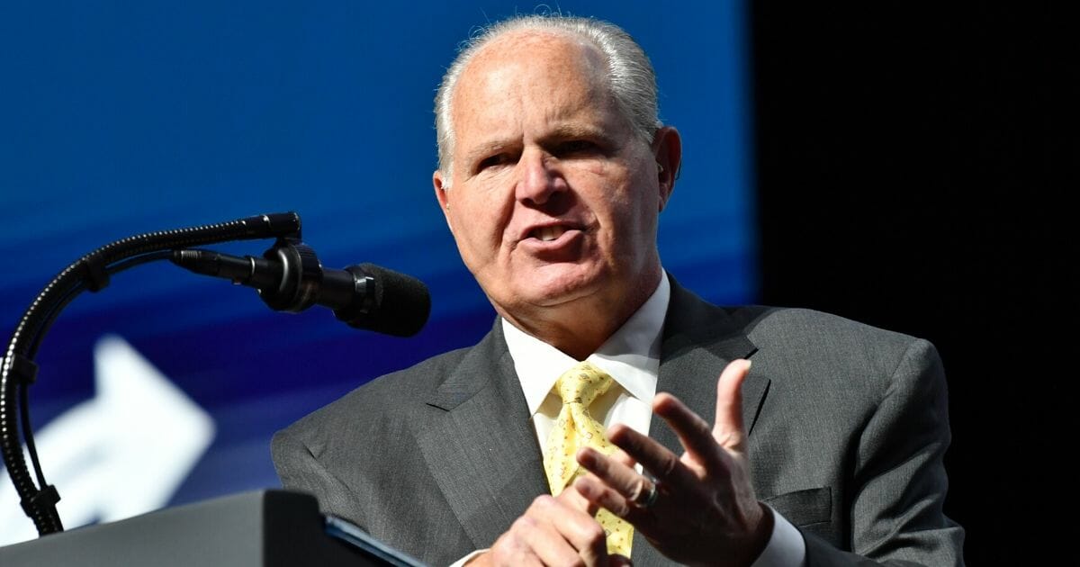 Conservative radio host Rush Limbaugh speaks during the Turning Point USA Student Action Summit at the Palm Beach County Convention Center in West Palm Beach, Florida, on Dec. 21, 2019.