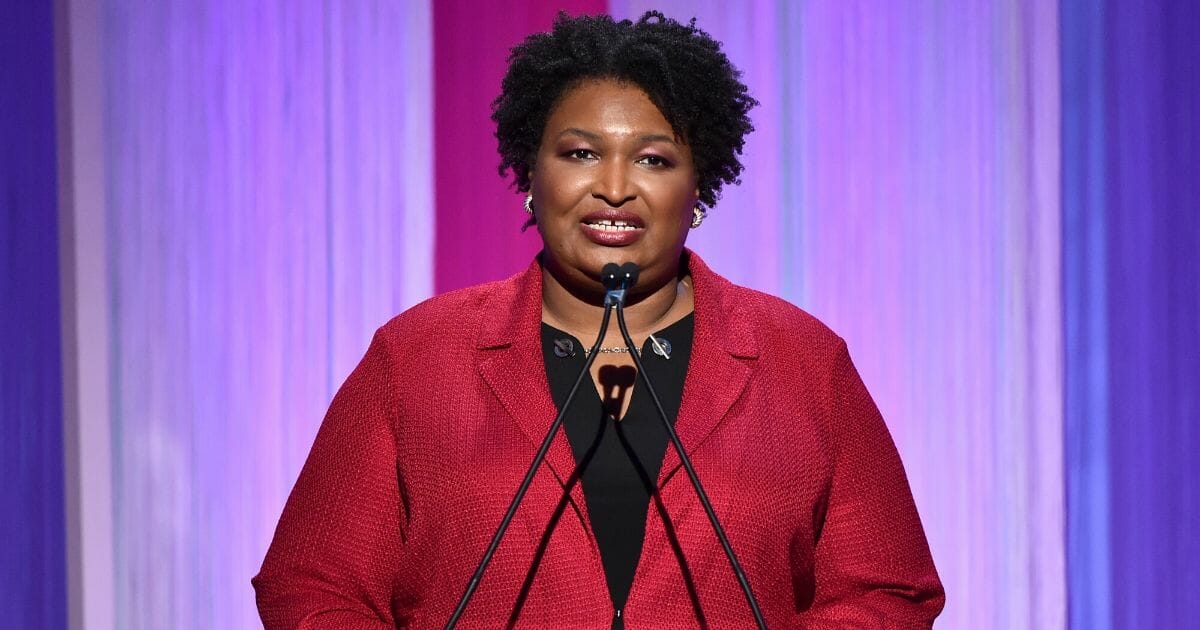 Politician Stacey Abrams speaks onstage during The Hollywood Reporter's Power 100 Women in Entertainment at Milk Studios on Dec. 11, 2019, in Hollywood, California.