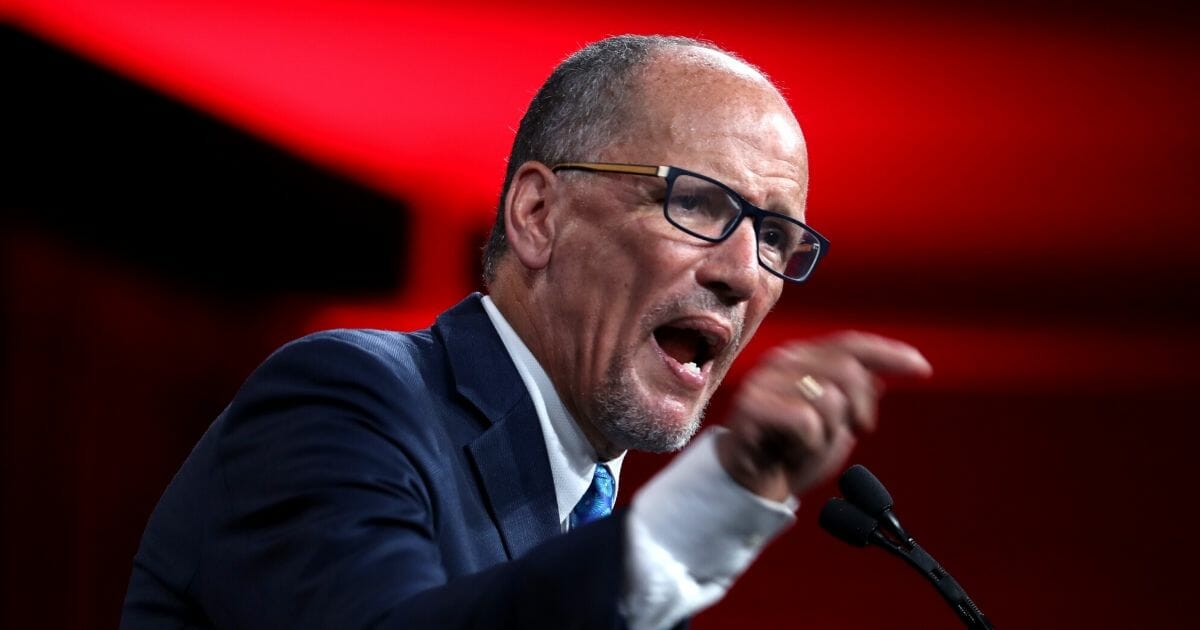 Democratic National Committee Chair Tom Perez speaks during the DNC summer meeting on Aug. 23, 2019, in San Francisco.